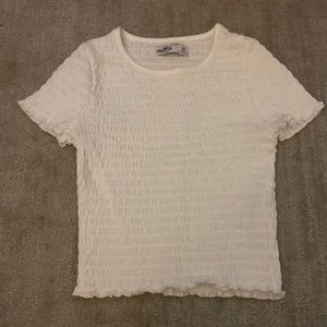hollister white crop top
